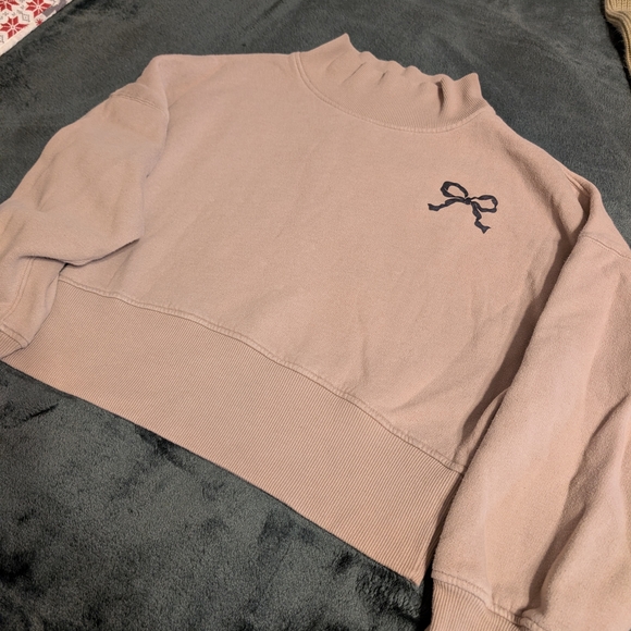 Wild Fable Taupe Bow Sweatshirt - Picture 1 of 2